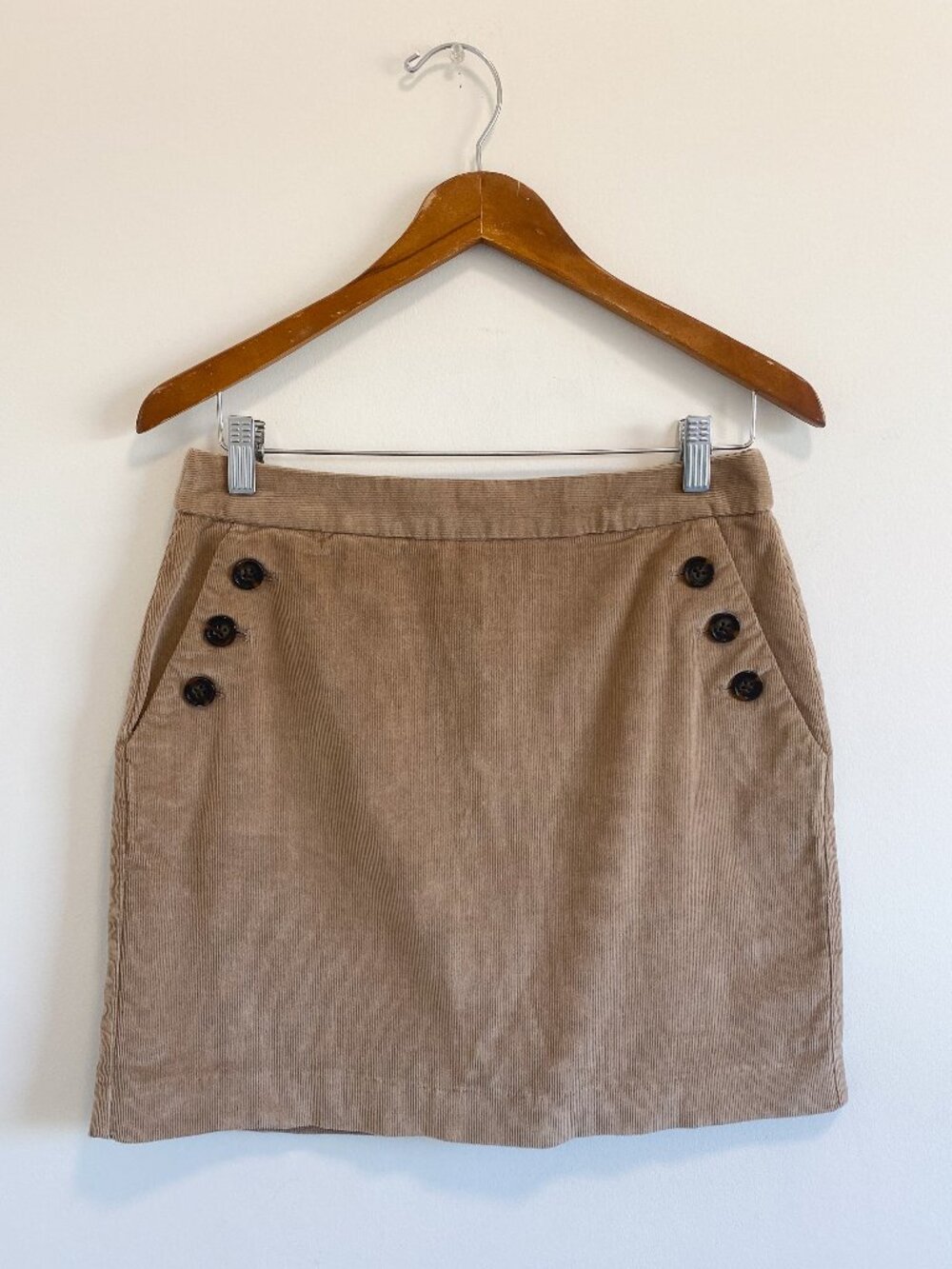Vintage Tan Corduroy Mini Skirt / Y2K